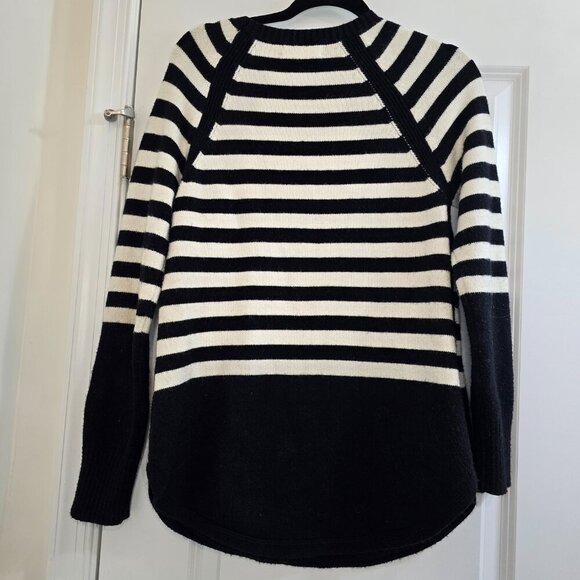 Anthropologie Rebekah Striped Tunic Sweater in Black and White - Picture 3 of 8